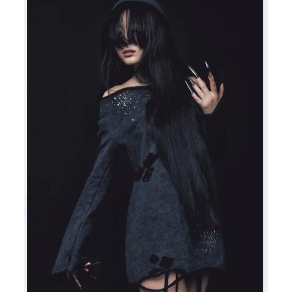 ワンピース neith./ネイス/Love Veil Sweat Dress(Black)