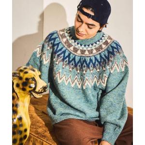 セーター ニット ノルディックニットプルオーバー メンズ