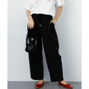 「saloon」 イージーパンツ FREE ブラック レディース