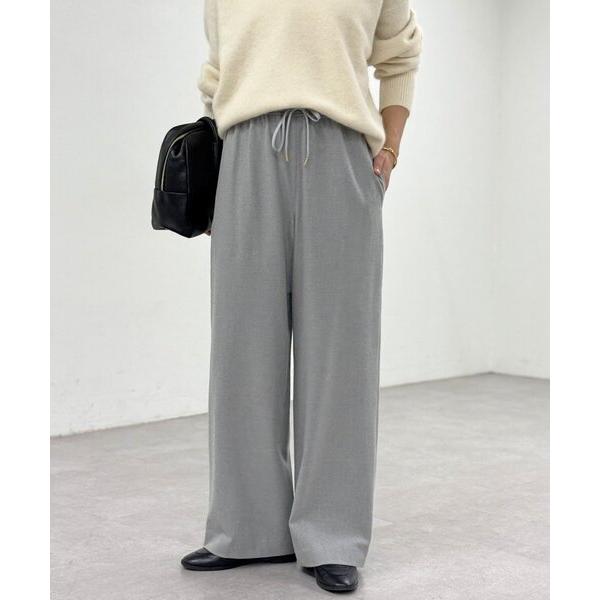 パンツ 「真冬まで暖か」両面起毛イージーストレートパンツ レディース