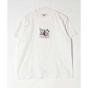 「CHARI&CO」 刺繍半袖カットソー FREE ホワイト レディース