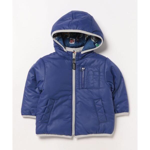 ブルゾン アウター 「ベビー」ロンドンボーダープリントリバーシブルブルゾン キッズ 子供服 男の子