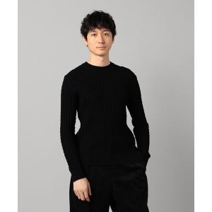 セーター ニット リンクスジャカード クルーネックニット メンズ