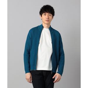 カーディガン リンクスジャカード ドライバーズニット メンズ