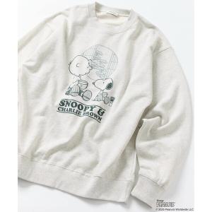 トレーナー スウェット PEANUTS/ピーナッツ 別注 Tea Room/ティールーム クルーネックスウェット メンズ