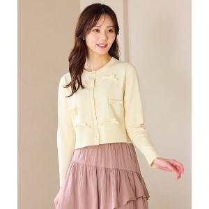 カーディガン リボンディテール カーディガン レディース