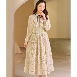 ワンピース ウエストシャーリングラッフル ワンピース