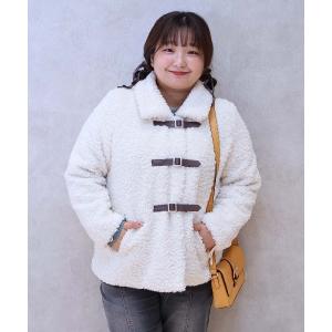 コート アウター 「yuki×leswel」「L〜3L 大きいサイズ」ループボアジャケット レディース