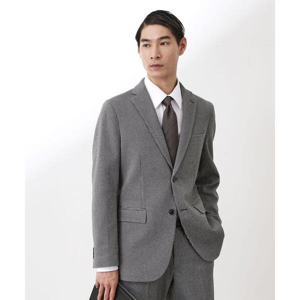 ジャケット テーラードジャケット ツイードライクジャージジャケット「セットアップ可／洗濯機OK」 メ...