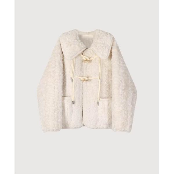 ムートンコート ボアコート Cute Faux Fur Toggle Coat レディース