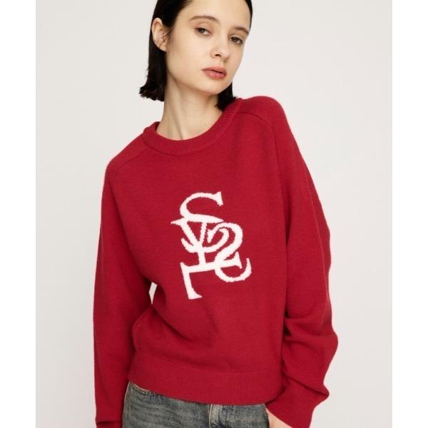 ニット セーター LOGO JQ KNIT TOPS ロゴ ジャガード ニット トップス 秋服 冬服...