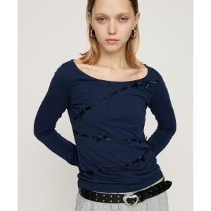 tシャツ SWITCHING CUT TOPS スウィッチング カット トップス 秋服 冬服 レディース
