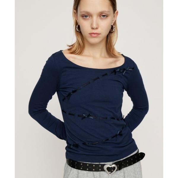 tシャツ SWITCHING CUT TOPS スウィッチング カット トップス 秋服 冬服 レディ...