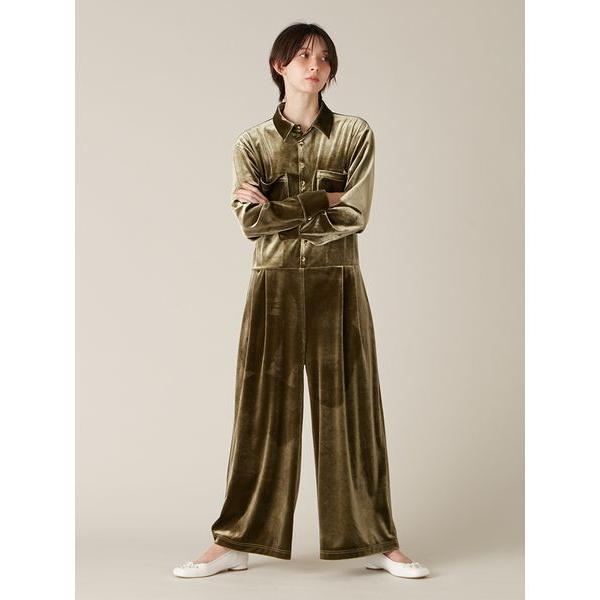 オールインワン ベロアジャンプスーツ レディース