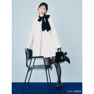 ジャケット ノーカラージャケット 「WEB限定カラー」「L.B CANDY STOCK」Aラインビジューリボンコート レディース
