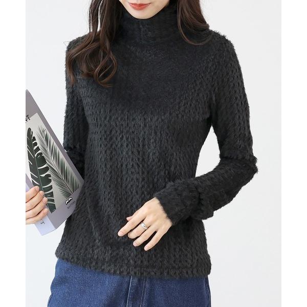 tシャツ ショートフェザーハイネックプルオーバー レディース