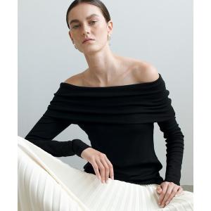 tシャツ カップ付きオフショルダー レディース