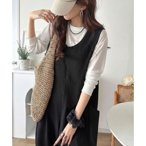 サロペット オーバーオール 「JaVaジャバコラボ」上品カットジョーゼットで大人のリラックス感♪Uネ...