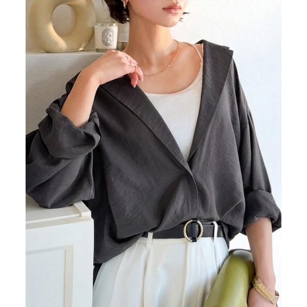 ブラウス シャツ 羽織にもトップスにも。軽やかなシアー素材で、こなれ感のある一枚。ヴィンテージライク...