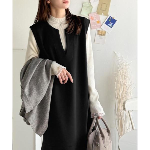 ワンピース 「daaco×クラシカルエルフコラボ」着るだけ細見え、一枚でフェミニンな抜け感をプラス♪...