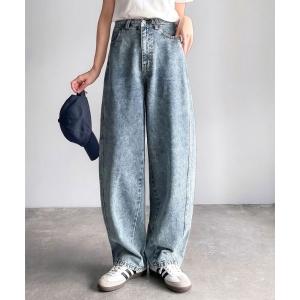 lilful ワイドパンツ ジーンズ デニム デニムパンツ パッチワーク
