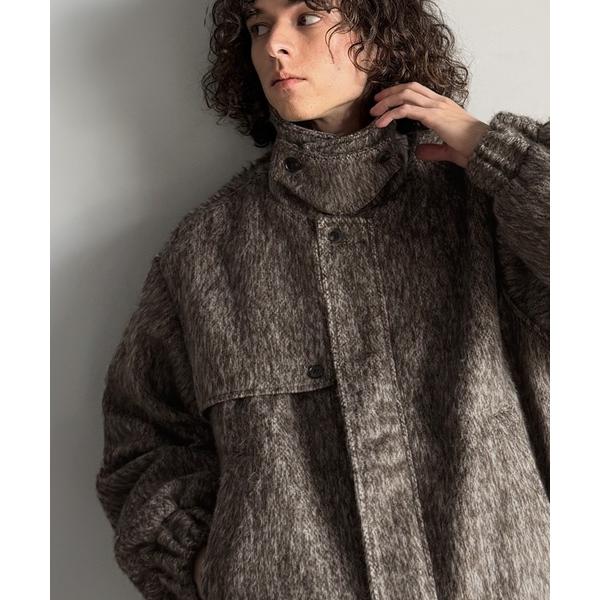 ブルゾン アウター シャギーファー素材2way襟デザインブルゾン／Shaggy Fur 2-Way ...