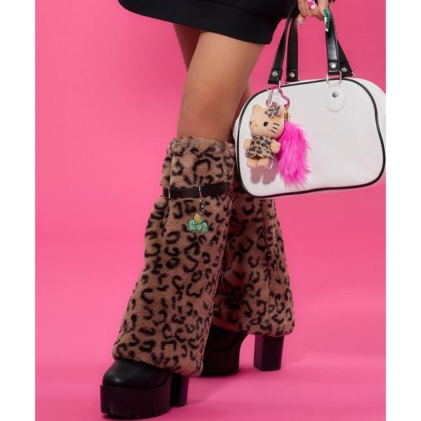 レッグウォーマー HELLO KITTY×mejaneコラボ ボリュームファーレッグカバー キッズ ...