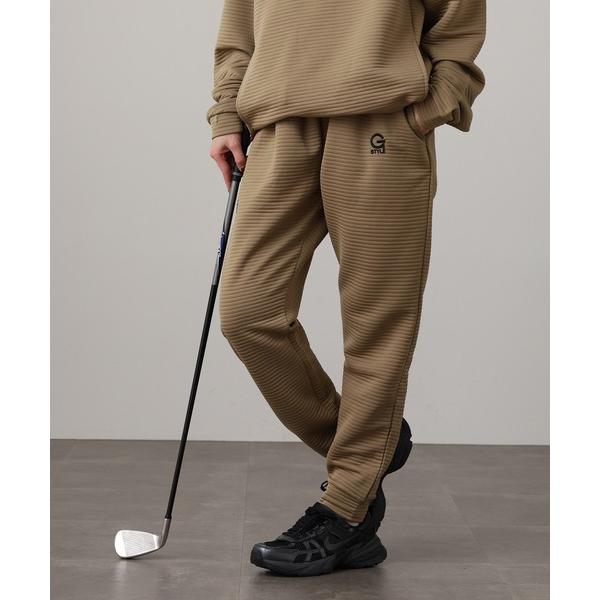 スウェットパンツ ジャージ ボーダージャガード ロゴ アンクルパンツ メンズ レディース