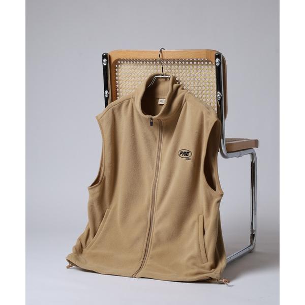 ベスト ジレ ワンポイント ロゴ ワイド フリース ベスト メンズ レディース