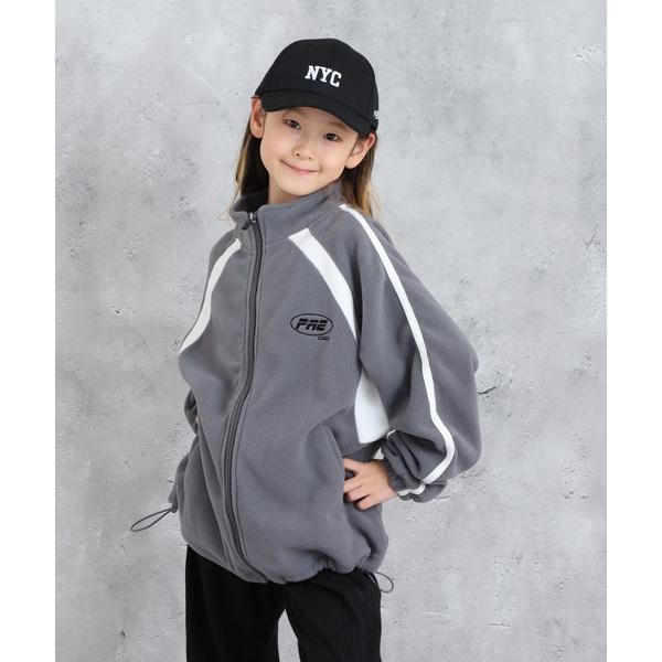 ブルゾン アウター キッズ ワイド 切替配色 フリース ジャケット キッズ 子供服 男の子 女の子