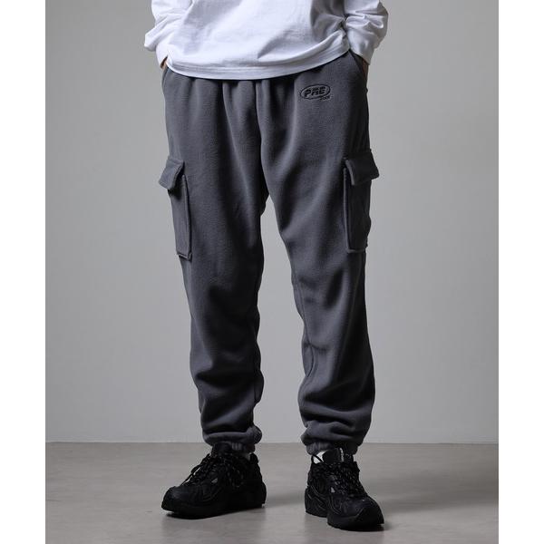 カーゴパンツ フリース ワンポイント ロゴ カーゴ パンツ メンズ レディース