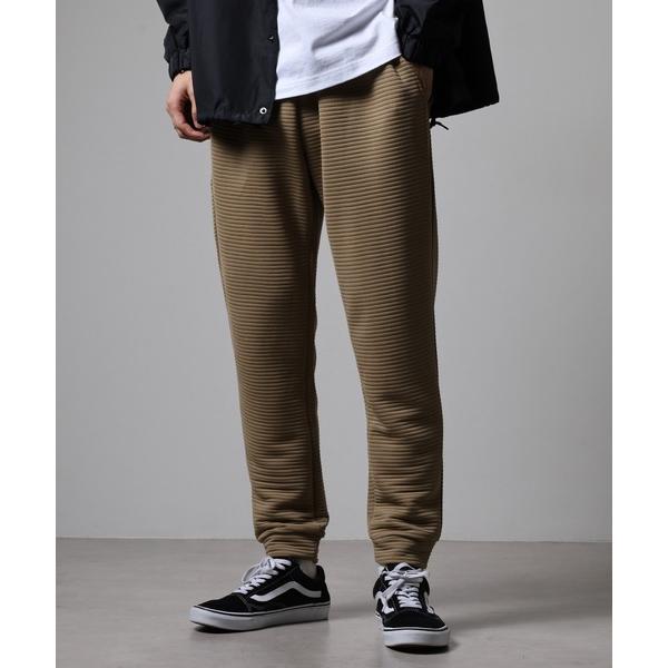 スウェットパンツ ジャージ ボーダージャガード 無地 ジョガーパンツ メンズ レディース