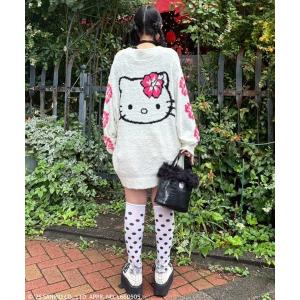 カーディガン 「HELLO KITTY」HIBISCUS KNIT カーディガン レディース メンズ