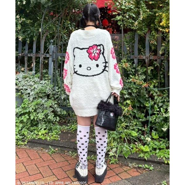 カーディガン 「HELLO KITTY」HIBISCUS KNIT カーディガン レディース メンズ