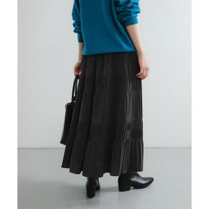 スカート プリーツティアードスカート