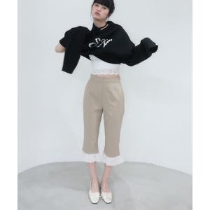 Smyeon ニット セーター Name plate shaggy knit/ネームプレート付き