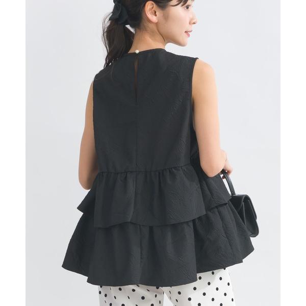 「PICCIN」 ノースリーブブラウス M ブラック レディース