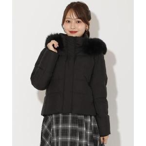 ダウンコート ダウンジャケット FOXファー付きショートダウン レディース