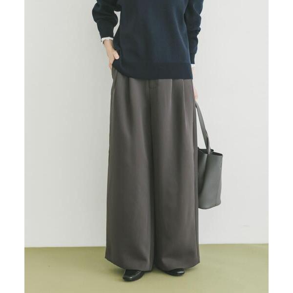 パンツ 2タックワイドパンツ レディース