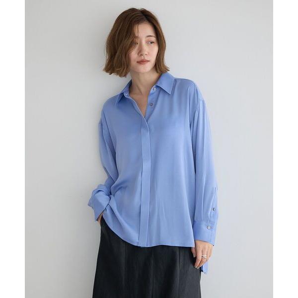 ブラウス シャツ ヴィンテージサテンシャツ レディース