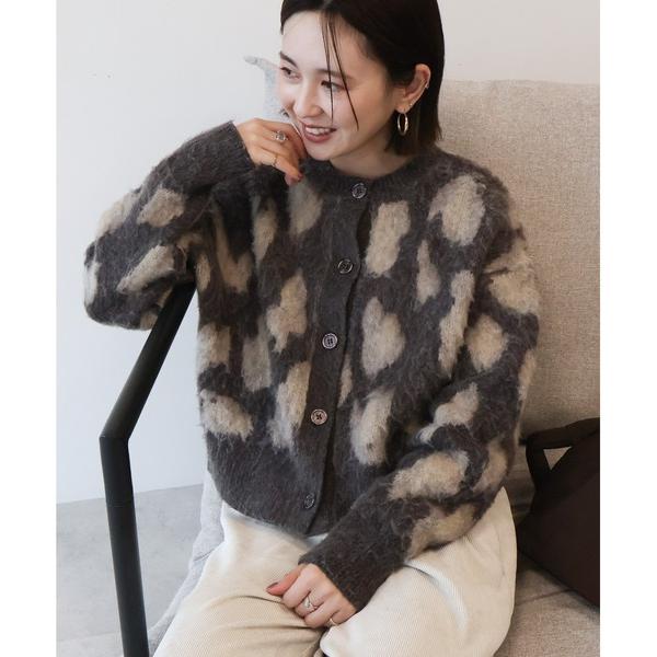 カーディガン 「２WAY」レオパード柄カーディガン レディース