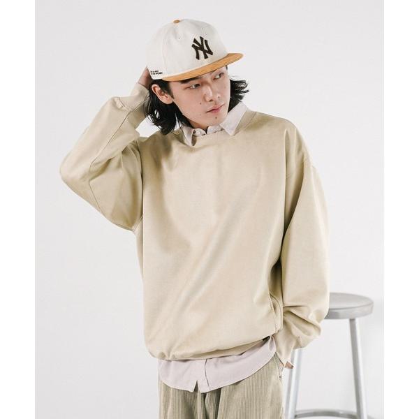 tシャツ スウェードライクポンチプルオーバー メンズ