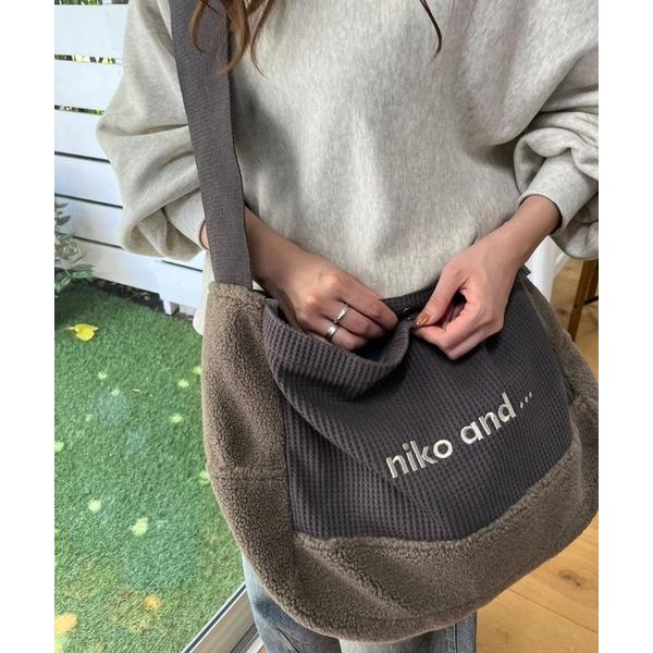 ショルダーバッグ バッグ ボアニットビッグショルダーバッグ「ニコロゴトート」 レディース メンズ