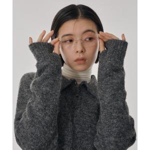 ニット セーター フィンガーホールショートポロニット レディース