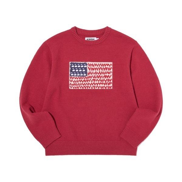 ニット セーター KIRSH Loose-Fit American Flag Knit キルシー ル...