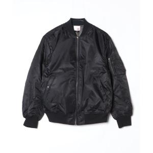 MMMM ma1 ma-1 MMMM/ ナイロンツイル/ラムレザー/MA-1タイプブルゾン