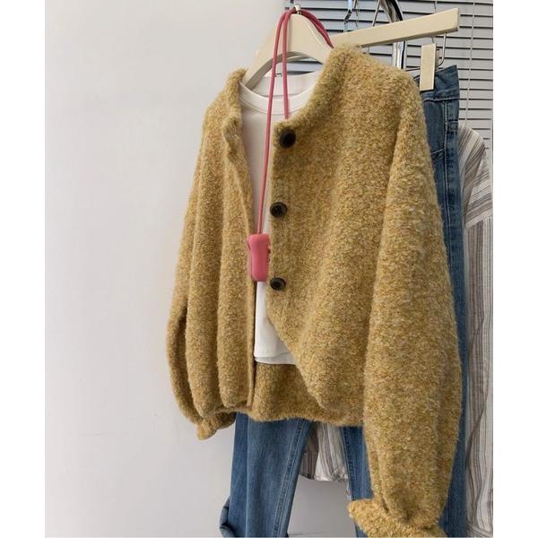 カーディガン ふわもこカーディガン レディース
