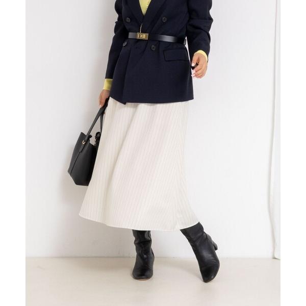 スカート 「セットアップ対応」ウォッシャブルウール調フレアスカート