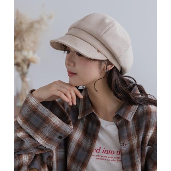 帽子 キャスケット 静電フェイクスエード キャスケット レディース メンズ