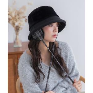 帽子 ハット ファーコンビイヤーマフ バケットハット レディース メンズ